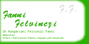 fanni felvinczi business card